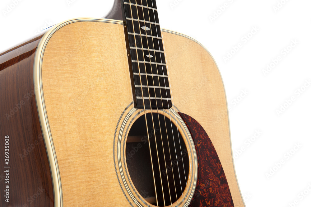 Fototapeta premium Acoustic guitar close-up