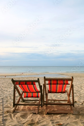 Beach Chair in Summer at Samui Island in Thailand © vichie81