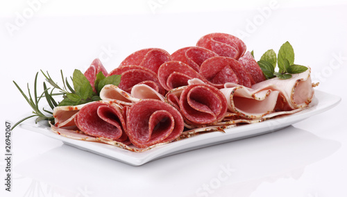 Salami and ham