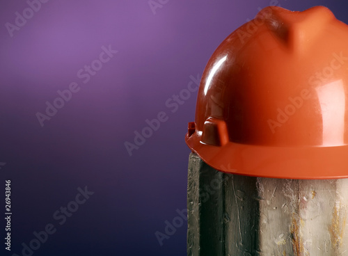 safety helmet on a purple background
