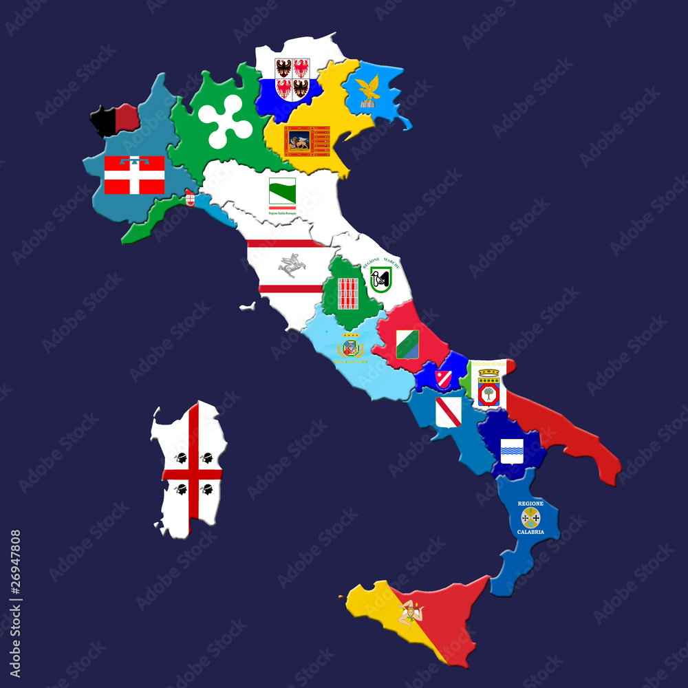 Fototapeta premium Italian provinces