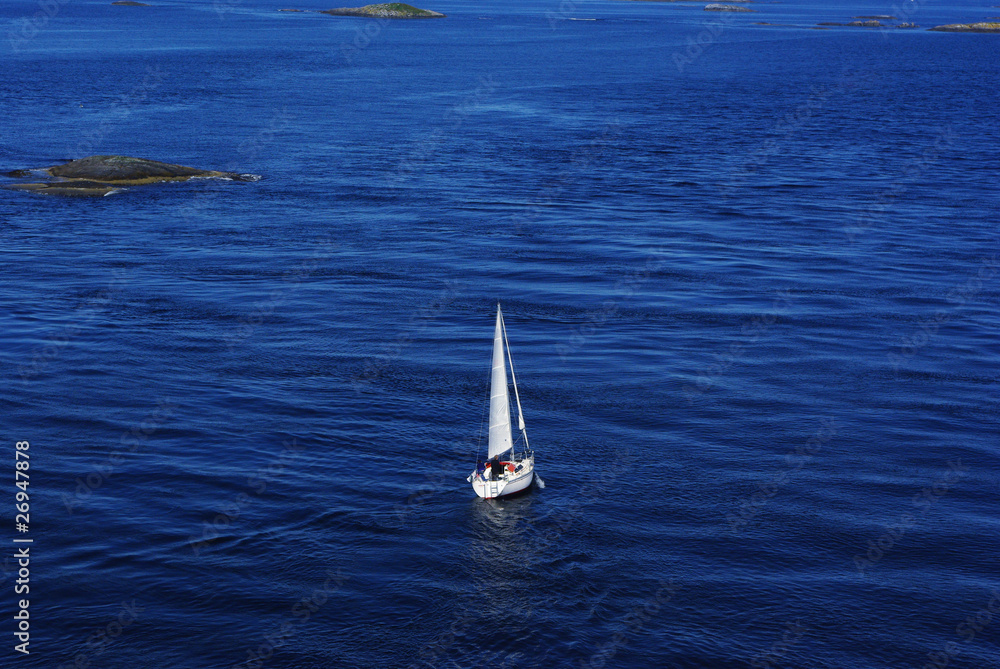 Fototapeta premium Sailboat on the sea