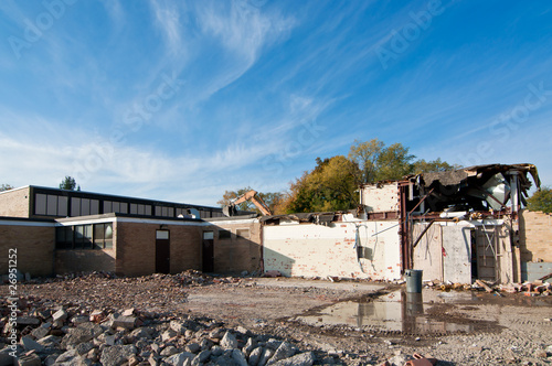 Wallpaper Mural Demolition of an Old HIgh School Building Torontodigital.ca