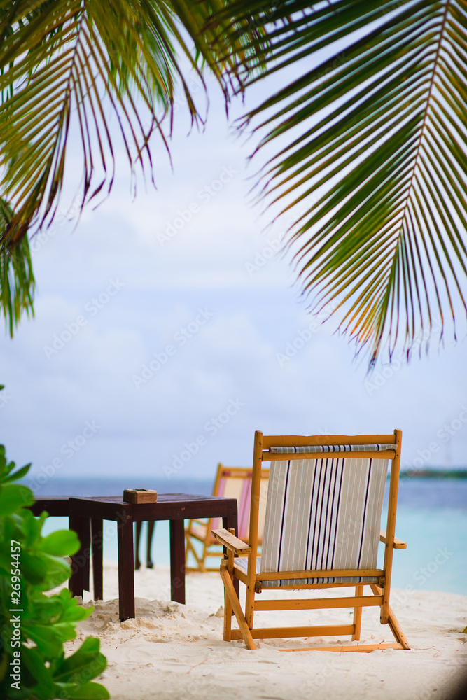 Relaxing on tropical paradise