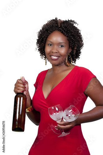 Woman with Wine photo