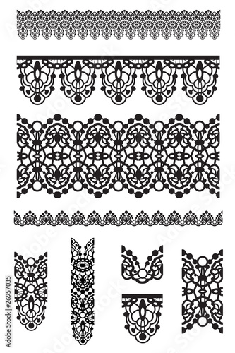 Vector Lace Trims and Brushes