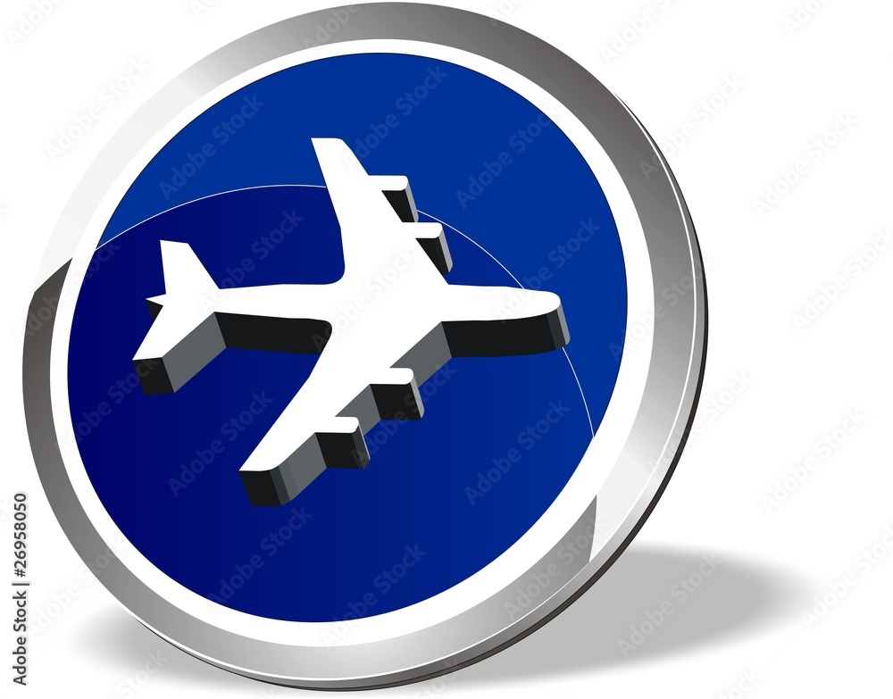 bouton 3D avion bouton 3D avion