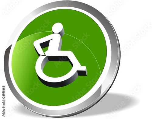 bouton 3D handicap
