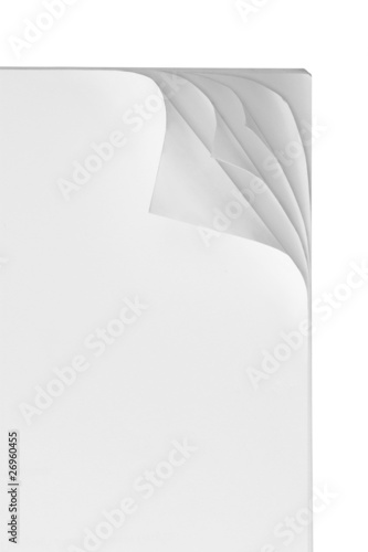 paper curl at the edge of a brown paper