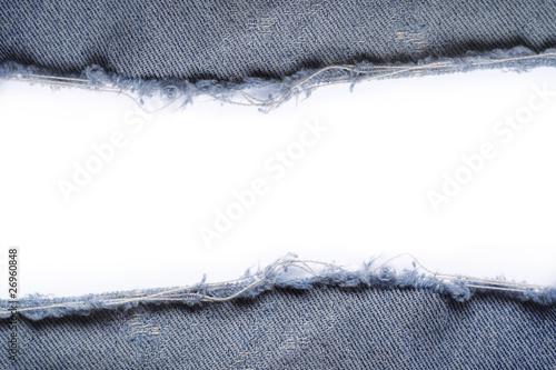 ripped vintage jeans texture with blank space for text