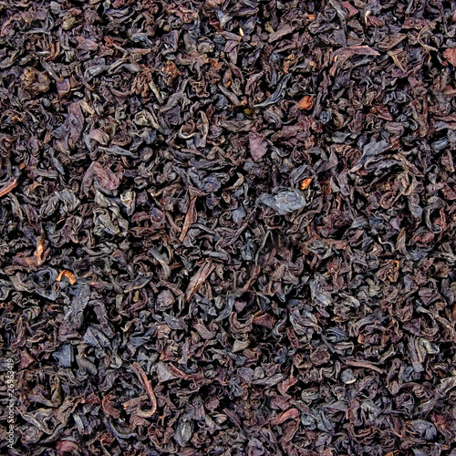 Obraz na plátně Detailed Black Tea Leaf Texture Macro Background