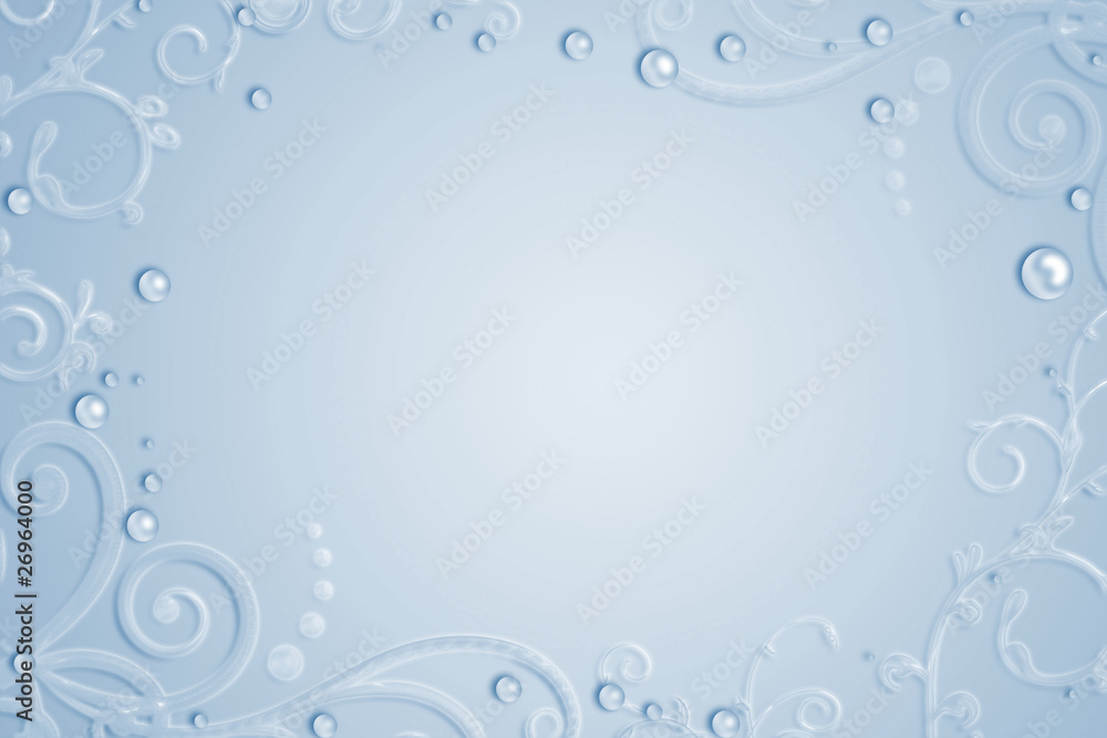 Abstract blue background with drops, and a space for a text