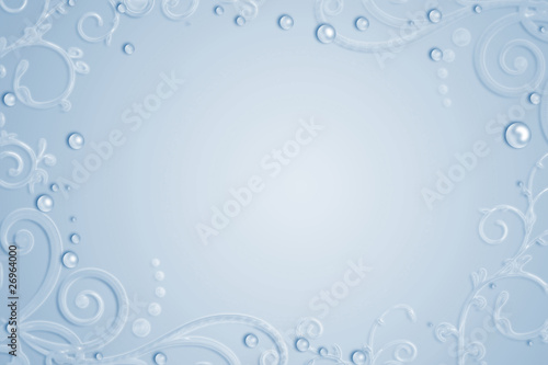 Abstract blue background with drops, and a space for a text