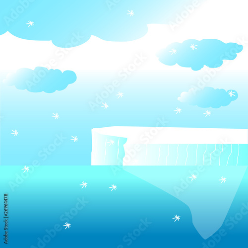 Glacier in the ocean