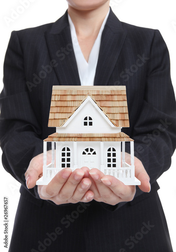 Woman Holding New Home