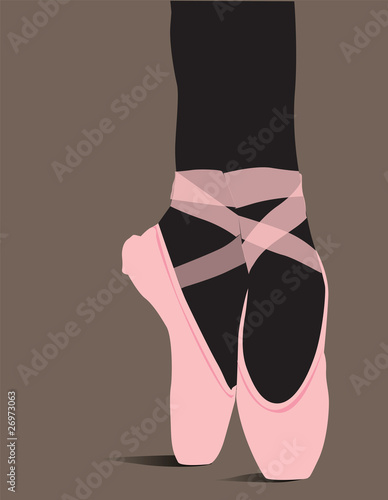 Ballet shoes illustration