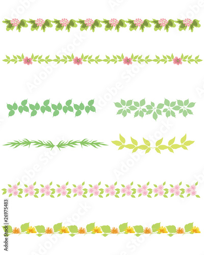 flower and leaf line