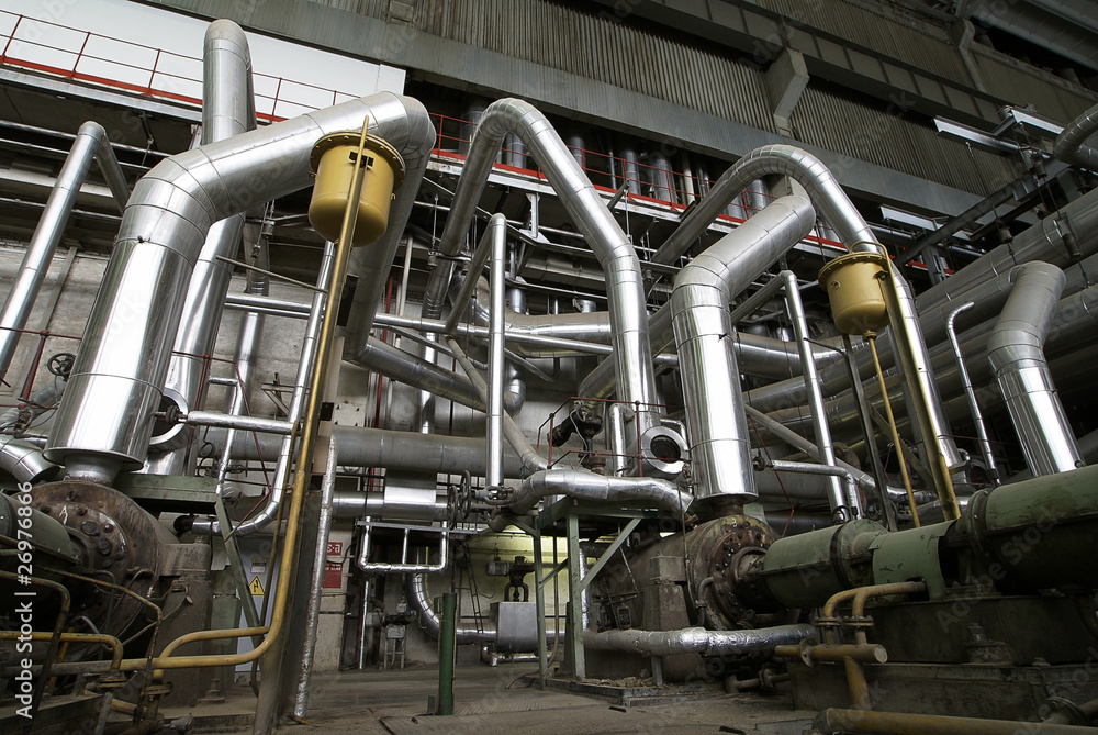 different size and shaped pipes at a power plant different size and shaped pipes at a power plant