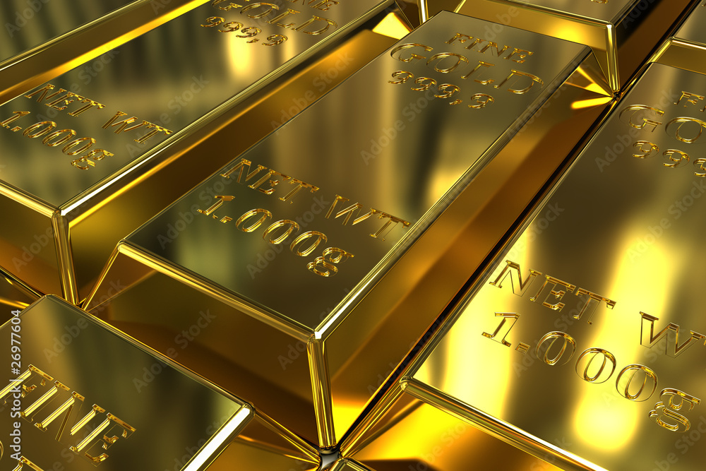 lingotes de oro Stock Illustration | Adobe Stock