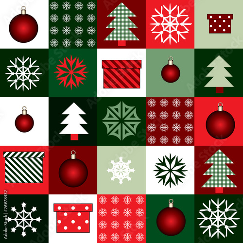 New Year squared pattern