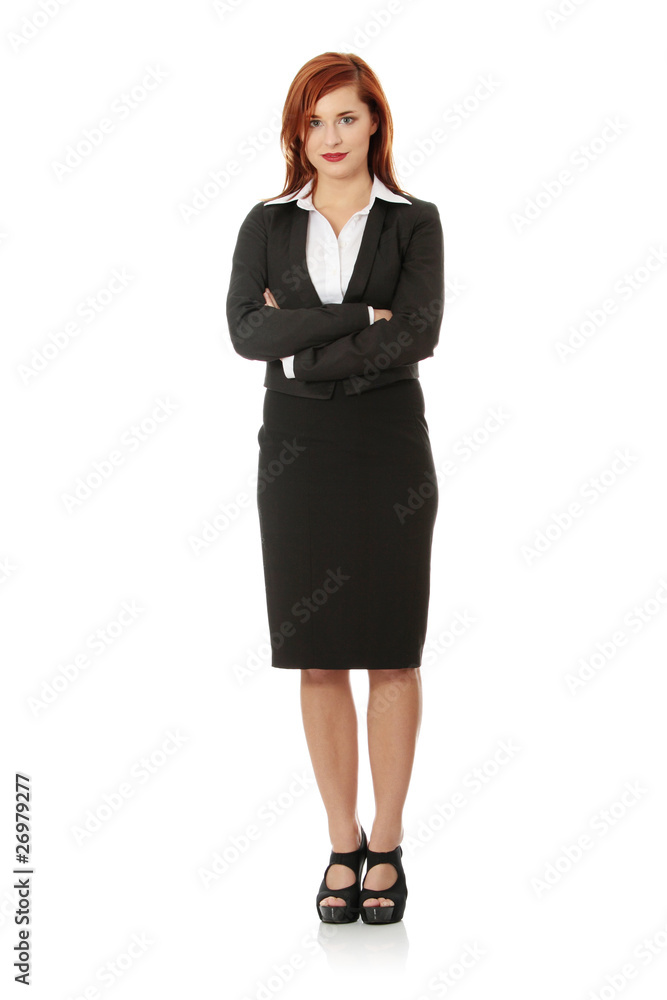 Young happy businesswoman