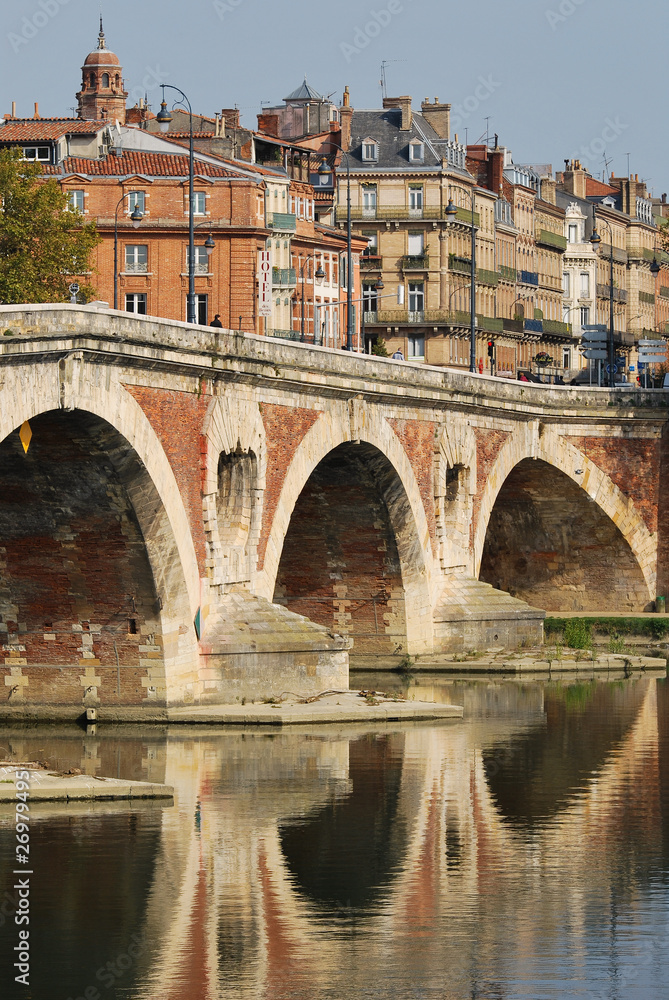 Le Pont Neuf de Toulouse en automne