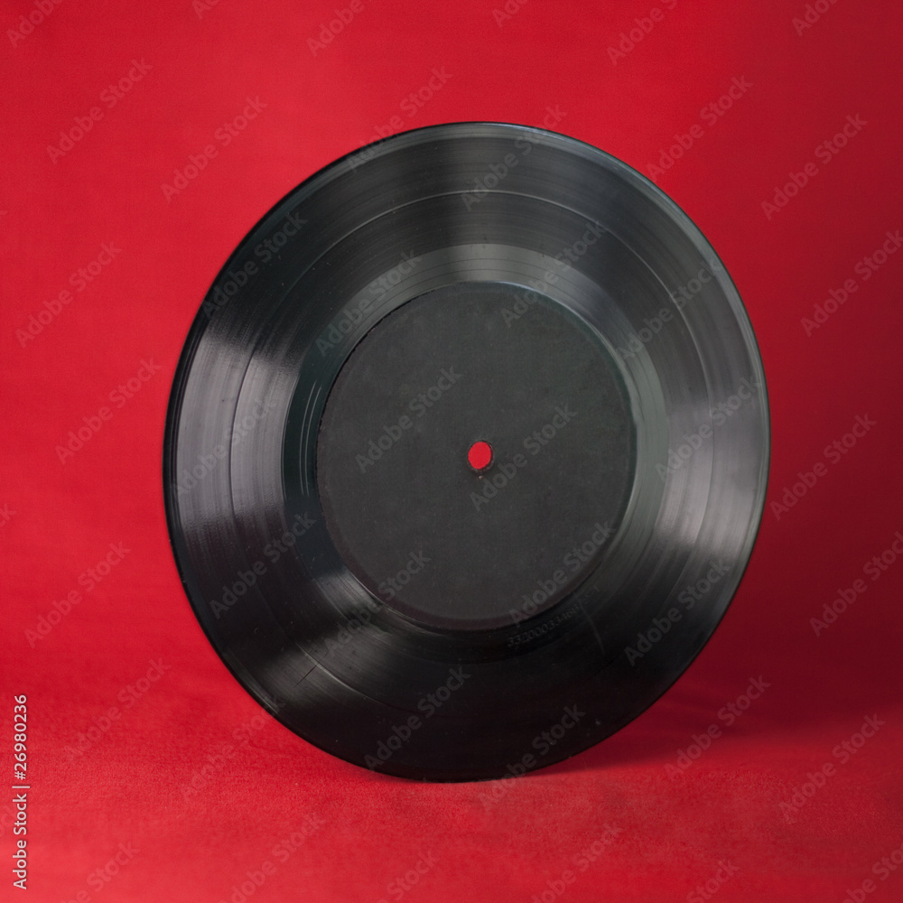 Obraz premium A black vinyl record