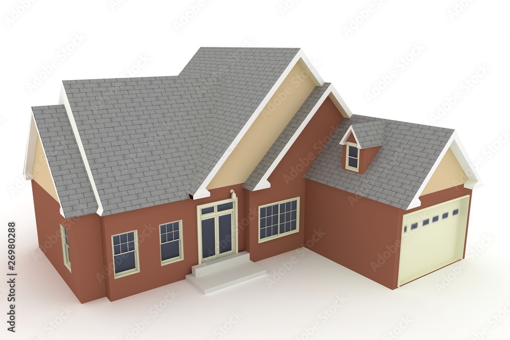 3d house isolated on white 3d house isolated on white