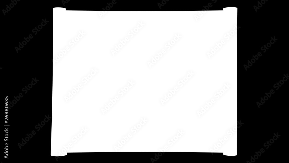 Unrolled scroll with alpha channel Unrolled scroll with alpha channel