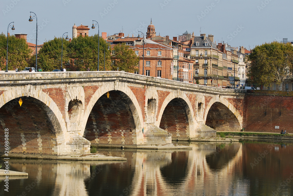 Vue sur le Pont Neuf à Toulouse