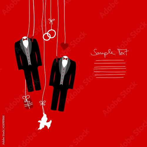 Hanging Wedding Symbols Mr. & Mr. Red