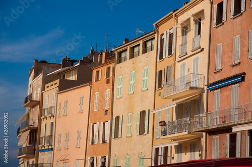 Exterior of houses, St Tropez, France