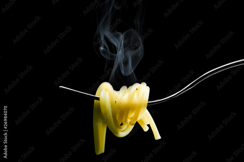 Dampfende Spaghetti