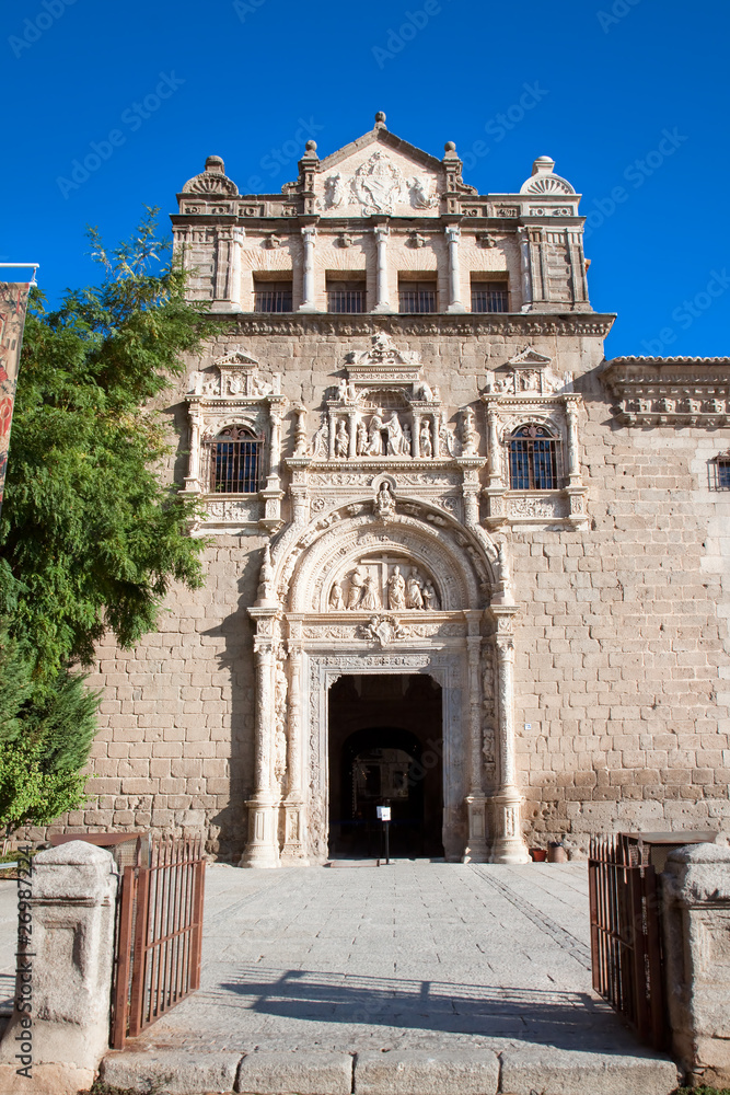 Entrance in museum  Santa Cruz in Toledo, Spain