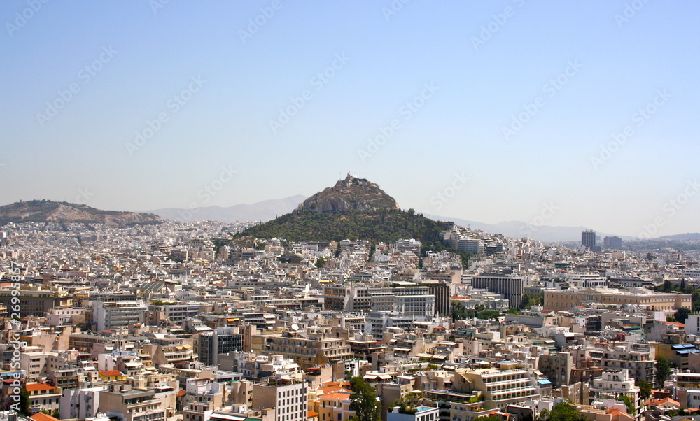 Ariel View of Lycabettus Hill in Athens, Greece