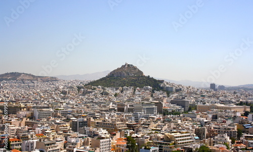Ariel View of Lycabettus Hill in Athens, Greece