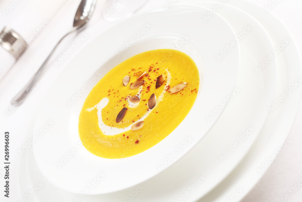 Carrot and Ginger Soup with Roasted Almonds Carrot and Ginger Soup with Roasted Almonds