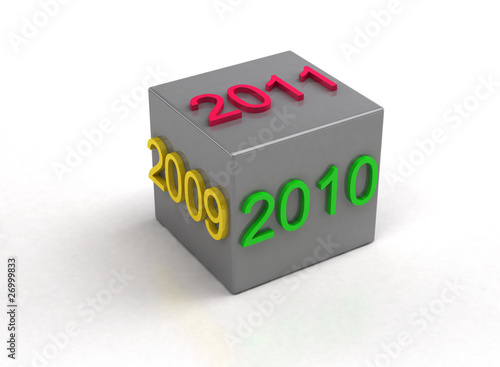 3d,new year isolated on a white background