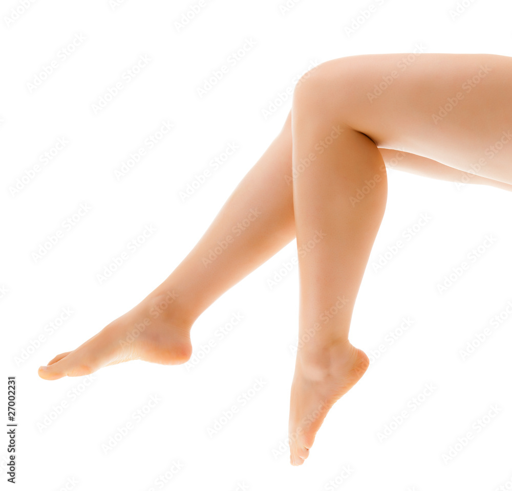 Beautiful legs isolated on white background Beautiful legs isolated on white background