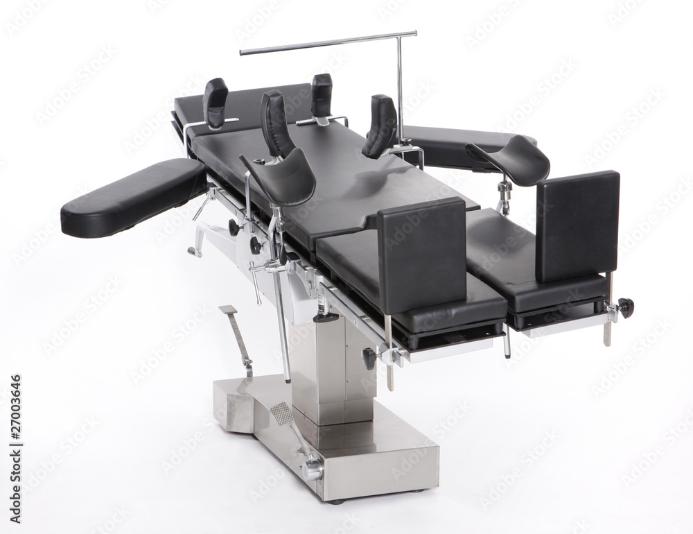 Naklejka premium Modern adjustable stainless surgery bed