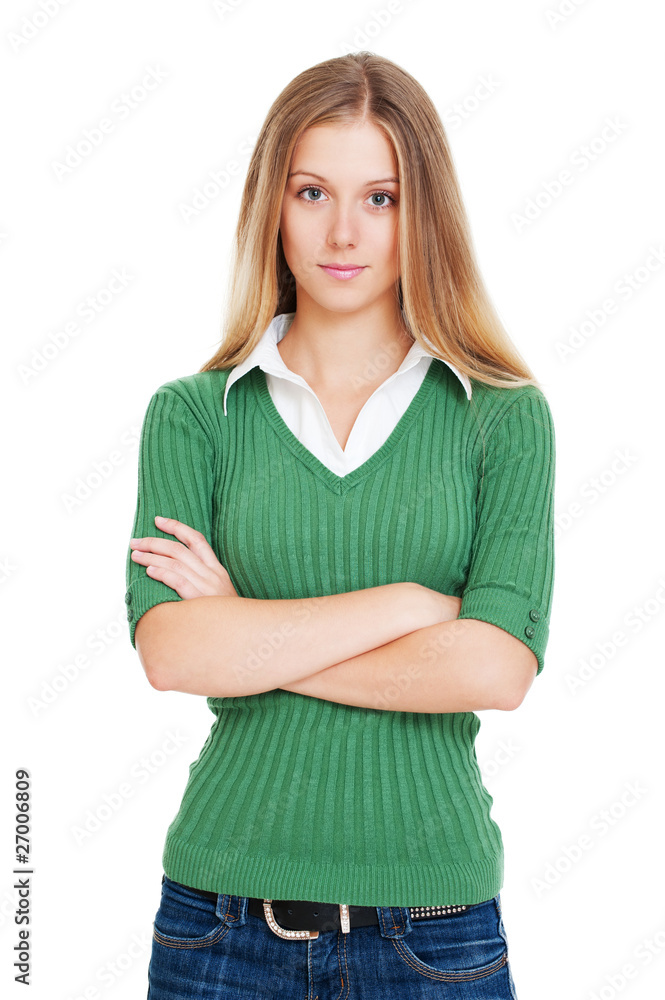 Fototapeta premium friendly blonde with long hair