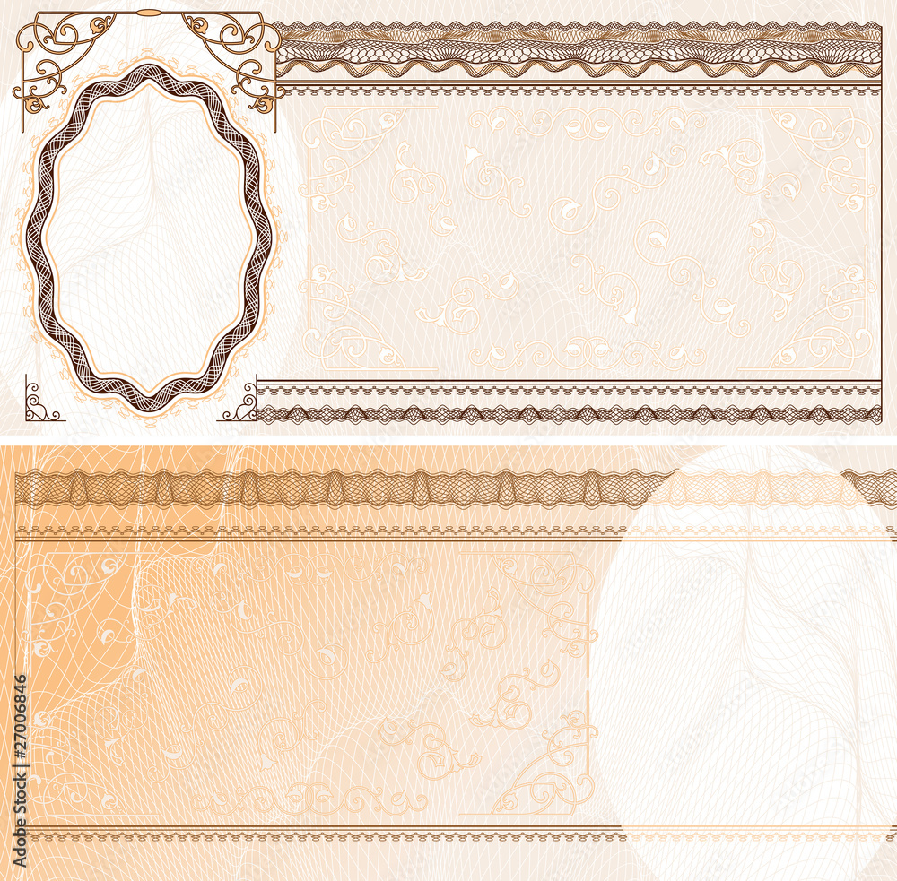 Fotografi Blank banknote layout