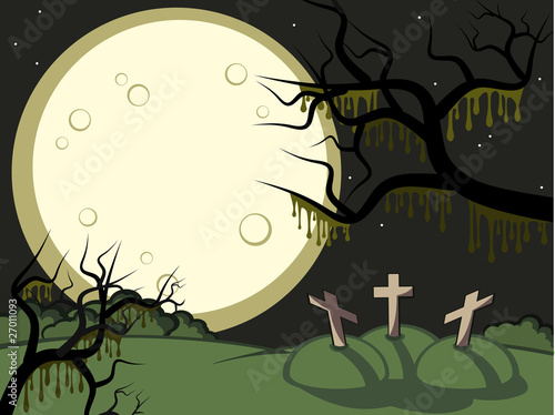 Moon and graves