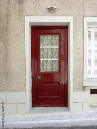 elegant house door in Greece © Dimitrios