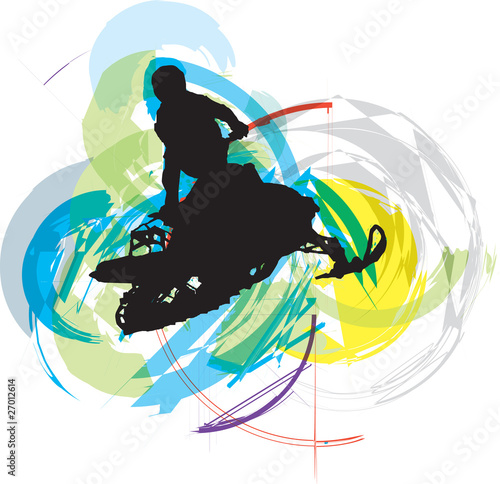 Snow ski illustration