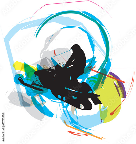 Snow ski illustration