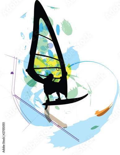 Wind surf illustration