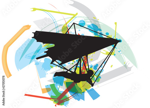 Hang Glider. Vector Illustration