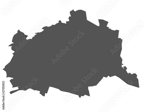 Karte von Wien - isoliert