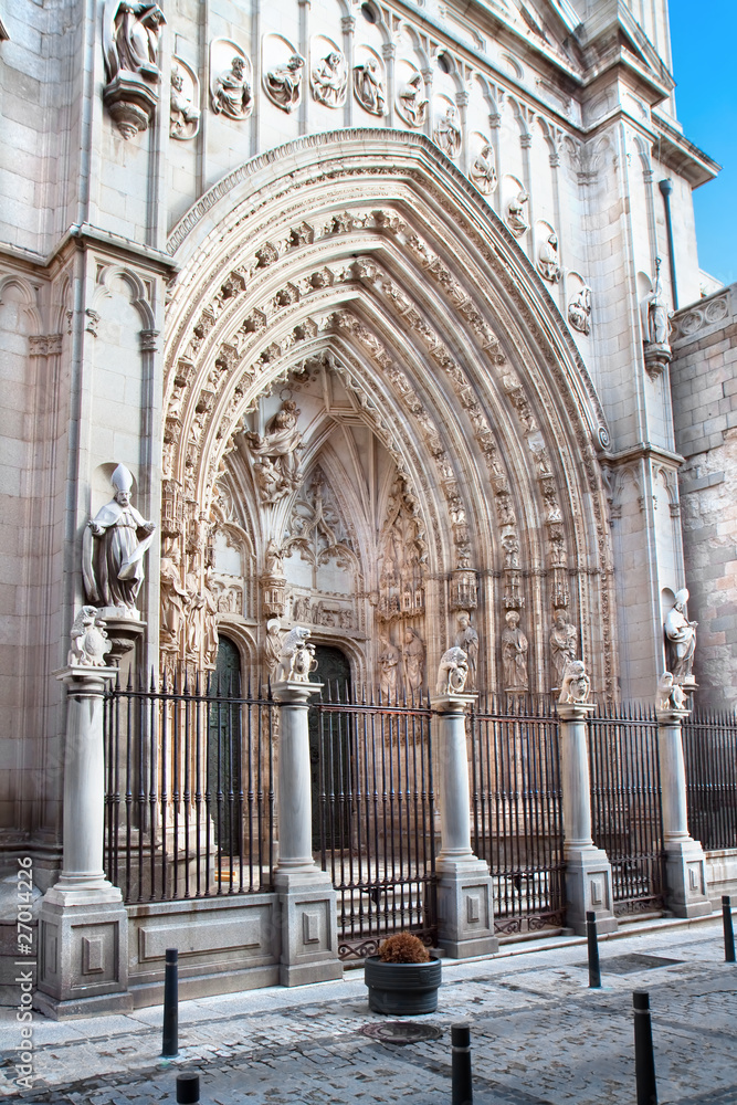 Entrance in Saint Mary Cathedral, Toledo, Spain